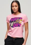 Superdry Shirt met print NEON MOTOR GRAPHIC FITTED TEE