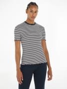 NU 20% KORTING: Tommy Hilfiger T-shirt SLIM CTN MODAL RIB STP C-NK SS