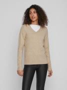 NU 20% KORTING: Vila Trui met V-hals VIRIL V-NECK L/S KNIT TOP - NOOS