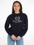 Tommy Hilfiger Sweatshirt REG FLAG SCRIPT CNK SWTSHRT met logoprint op...