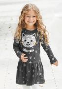 KIDSWORLD Jerseyjurk Voor kleine meisjes , met paillettenapplicatie