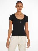 NU 20% KORTING: TOMMY JEANS Shirt met ronde hals TJW SLIM HENLEY TOP S...