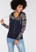 NU 20% KORTING: KangaROOS Capuchonsweatvest met bloemenprint