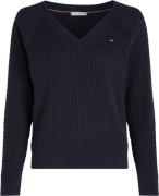 Tommy Hilfiger Gebreide trui CO CABLE V-NK SWEATER