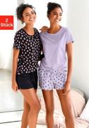 Vivance Dreams Shortama met sterrenprint (4-delig, Set van 2)