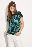 Cecil Shirt met korte mouwen in etskant-look