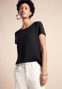 NU 20% KORTING: STREET ONE Shirt met ronde hals met een ritssluiting