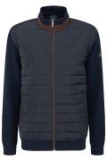 NU 20% KORTING: Bugatti Sweatvest met materialenmix