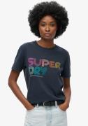 Superdry Shirt met korte mouwen RAINBOW LOGO RELAXED T SHIRT