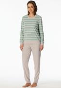 NU 20% KORTING: Schiesser Pyjama "Casual Essentials" met contrastbeleg...