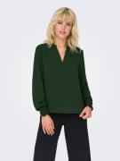 NU 20% KORTING: Only Shirt ONLMETTE V-NECK LS SMOCK TOP NOOS WVN