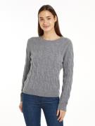 NU 20% KORTING: Tommy Hilfiger Gebreide trui SOFT WOOL CABLE C-NK