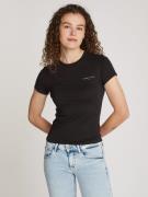 TOMMY JEANS T-shirt TJW SLIM LINEAR TEE met een logo-opschrift