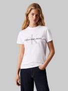 NU 20% KORTING: Calvin Klein T-shirt SS Monologo Crewneck Tee