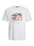 NU 20% KORTING: Jack & Jones T-shirt JORARUBA AOPBRANDING TEE SS CREW ...