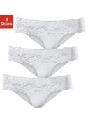 Vivance Brazilian slip van elastische katoen met florale kant (set, 3 ...