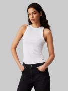 NU 20% KORTING: Calvin Klein Geribde tanktop WOVEN LABEL TANK TOP