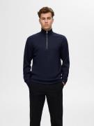 NU 20% KORTING: SELECTED HOMME Sweatshirt SLHEMANUEL SOFT ZIP HIGH NEC...