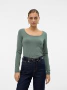 Vero Moda Shirt met lange mouwen VMLULU LS U-NECK TOP JRS GA NOOS