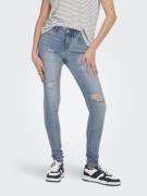 Only Skinny fit jeans ONLWAUW MW DESTROY BLEACH DNM GUA