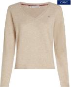 NU 20% KORTING: Tommy Hilfiger Curve Trui met V-hals CRV SOFT WOOL V-N...