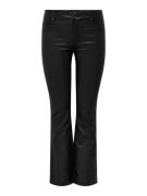 NU 20% KORTING: ONLY CARMAKOMA Imitatieleren broek CARBLUSH MID FLARED...