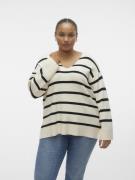 NU 20% KORTING: Vero Moda Curve Gebreide trui VMCSABA LS V-NECK PULLOV...