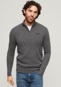 NU 20% KORTING: Superdry Gebreide trui ESSENTIAL EMB KNIT HALF ZIP