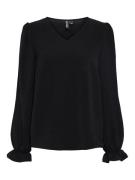 NU 20% KORTING: pieces Shirt met lange mouwen PCTIFFANY LS V-NECK TOP ...