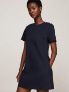 NU 20% KORTING: Tommy Hilfiger Blousejurk PUNTO S/S SHORT SHIFT DRESS