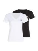 NU 20% KORTING: Calvin Klein T-shirt 2-PACK MONOLOGO V-NECK TEE (Set v...