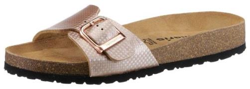 NU 20% KORTING: Tamaris Slippers zomerschoen, slippers in metallic-loo...