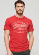 Superdry T-shirt Basic shirt CLASSIC VL HERITAGE T SHIRT met logoprint...