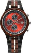 GreenTime Chronograaf ZW176B Polshorloge, quartz, herenhorloge, houten...