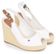 Tommy Hilfiger Sleehaksandaaltjes ICONIC ELENA SLING BACK WEDGE zomers...