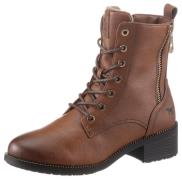 Mustang Shoes Veterlaarsjes lace-up boots, block heel, with practical ...