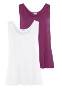 Beachtime Tanktop van viscose, losse pasvorm, basis (Set van 2)