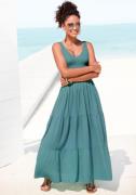 NU 20% KORTING: Beachtime Maxi-jurk van geweven katoen, zomerjurk met ...