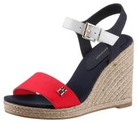 NU 20% KORTING: Tommy Hilfiger Sleehaksandaaltjes STRIPES WEDGE SANDAL...