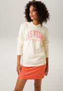 NU 20% KORTING: Aniston CASUAL Sweatshirt met geborduurd "las vegas" d...