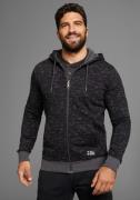 NU 20% KORTING: Man's World Capuchonsweatvest met logo op borsthoogte ...