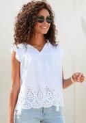 NU 20% KORTING: Vivance Blouse met korte mouwen met broderie anglaise ...