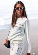 NU 20% KORTING: H.I.S Sweatshirt met piping op de borst, loungepak