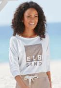 Elbsand Shirt met lange mouwen met logo-print, katoenmix, sportief-cas...