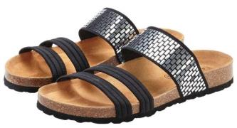 NU 20% KORTING: Lascana Slippers Mule, sandaal, open schoen met kurkvo...