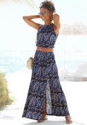 Vivance Maxi-jurk met zijnaadzakken en split, losse zomerjurk, strandj...