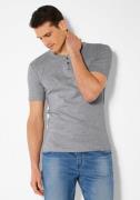 H.I.S T-shirt met verfijnde knoopsluiting, perfect als onderhemd (set)