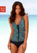 Lascana Badpak Flori met modieuze rimpeling voor, ingebouwde softcups,...