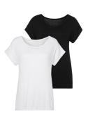 Vivance T-shirt met elastische zoomafwerking van viscose-elastan-kwali...