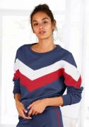 H.I.S Sweatshirt met contraststrepen aan de voorkant en mouwen, lounge...